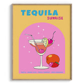 Tequila Sunrise Wall Painting For Cafe